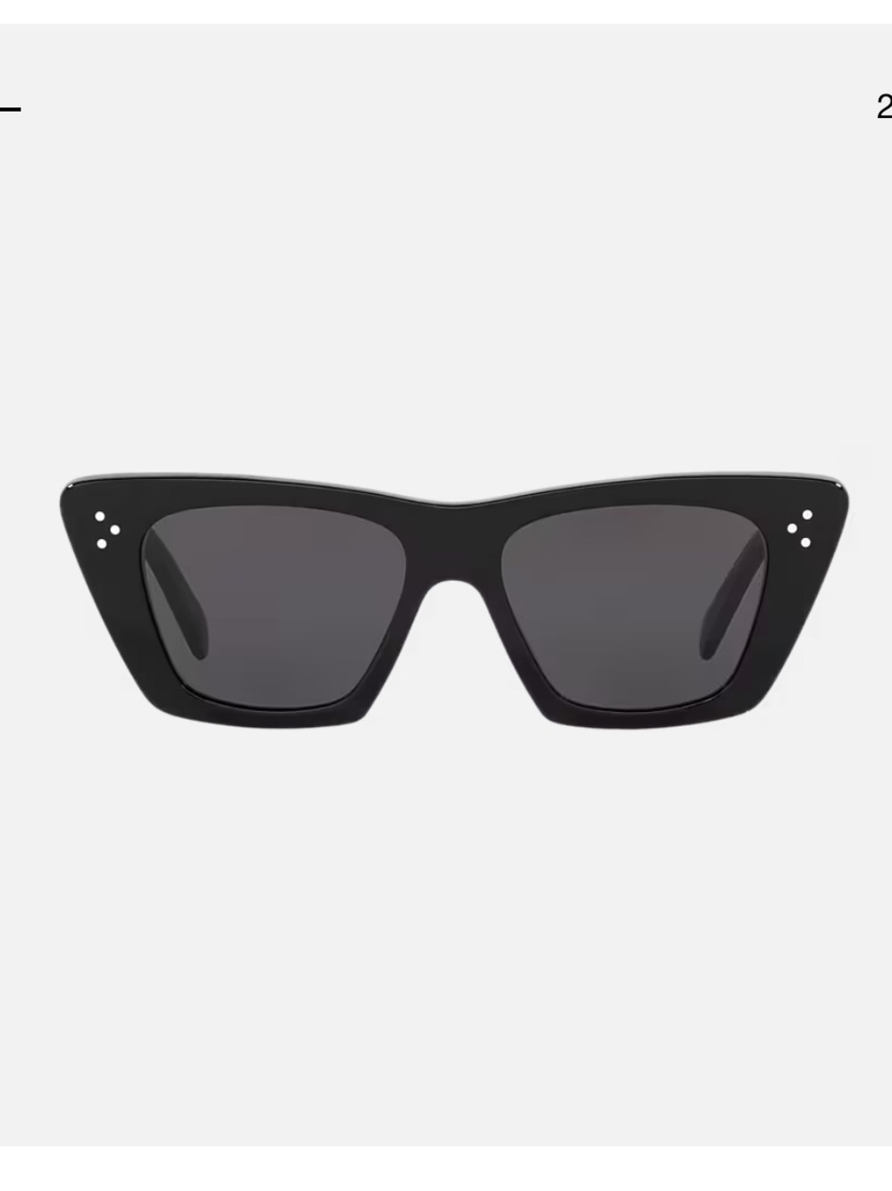 Celine Black Cat-Eye Sunglasses with Dark Gray Lenses